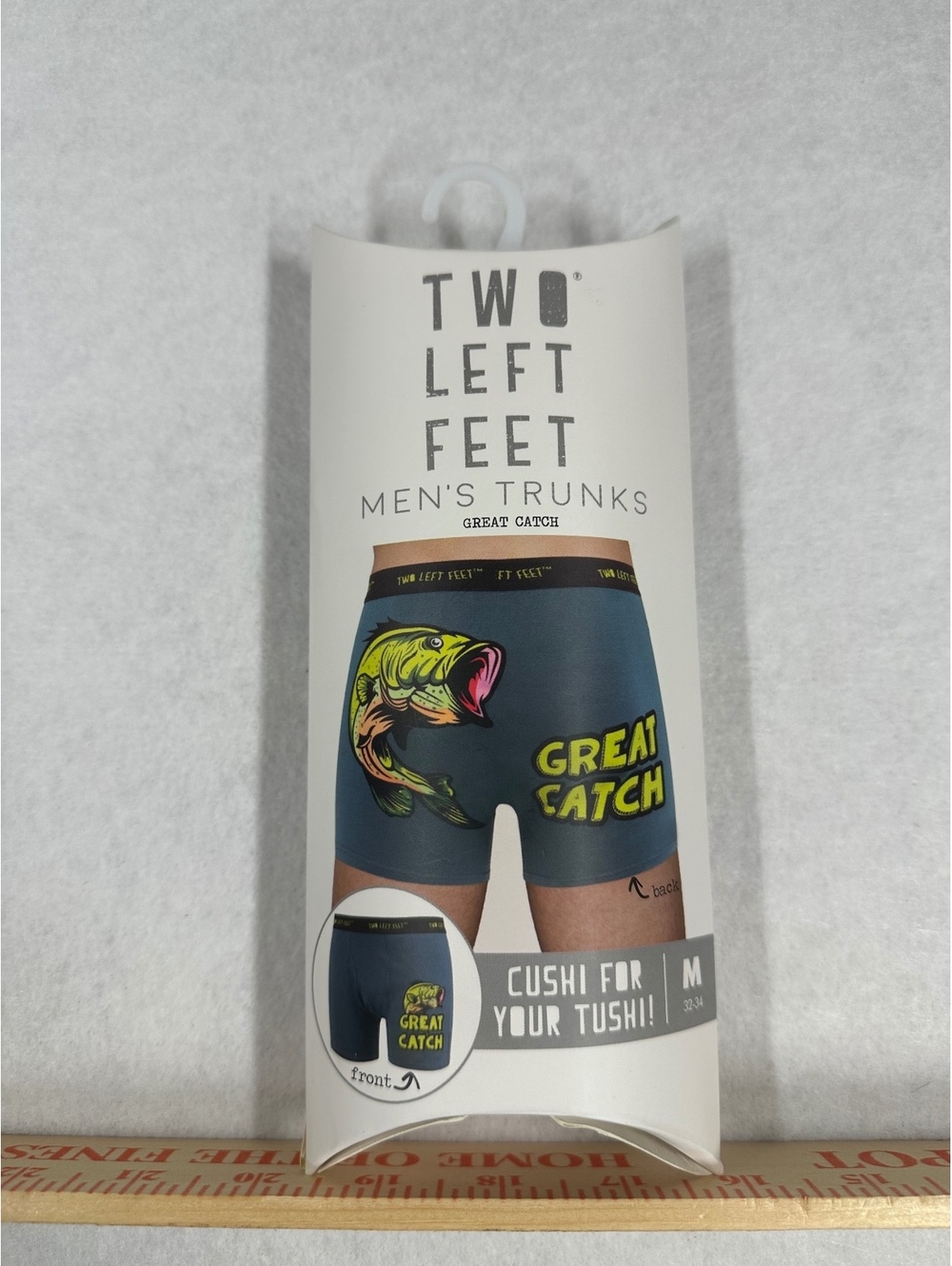 Two Left Feet Men's Trunks Great Catch Size M 32-34 Cotton Blend Boxer Briefs